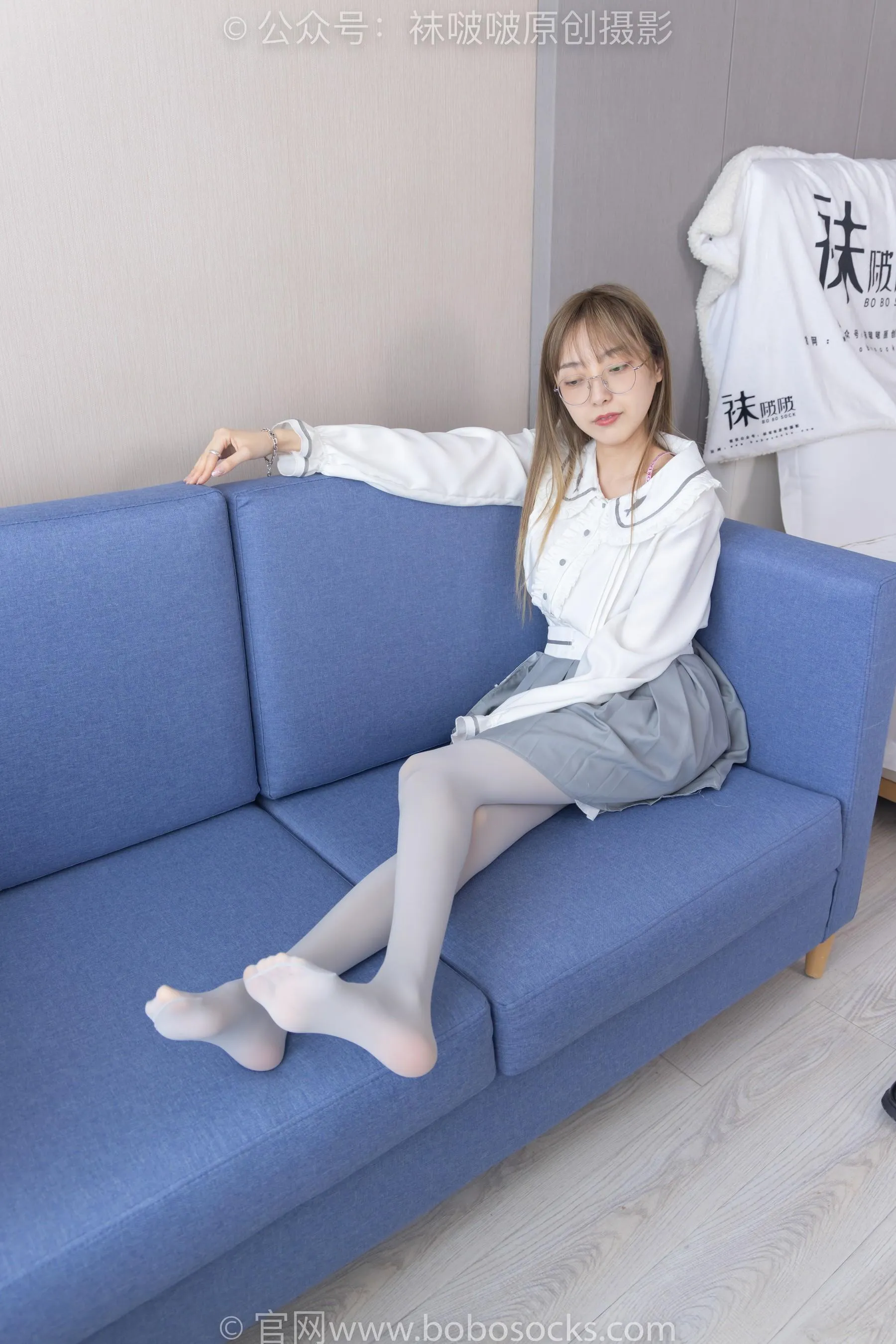 [BoBoSocks袜啵啵]NO.213 稚予-黑皮鞋、厚灰丝[23] [53P]插图8